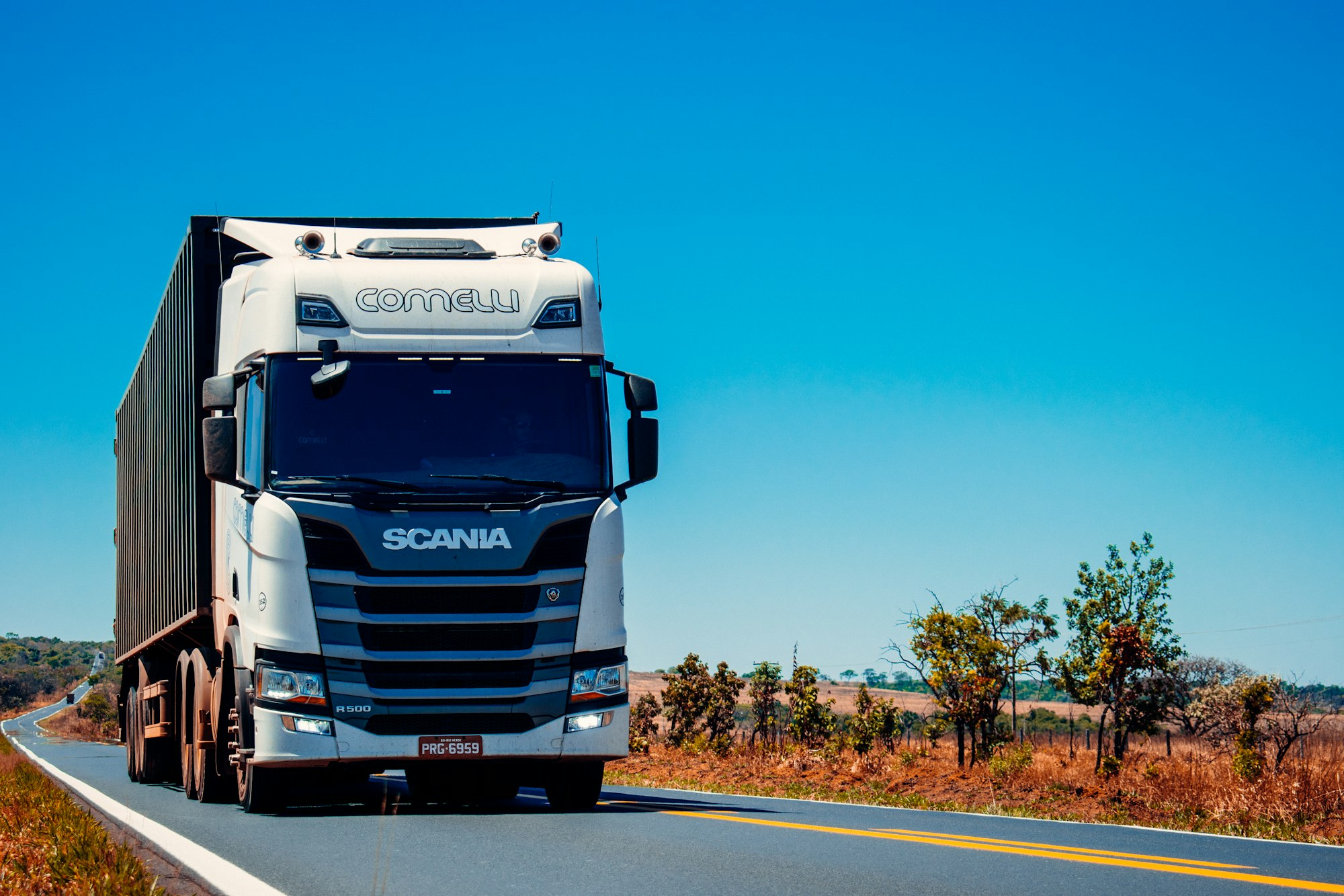 Freight truck on the road